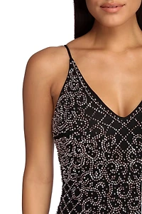 Colette Formal Beaded Sleeveless Dress