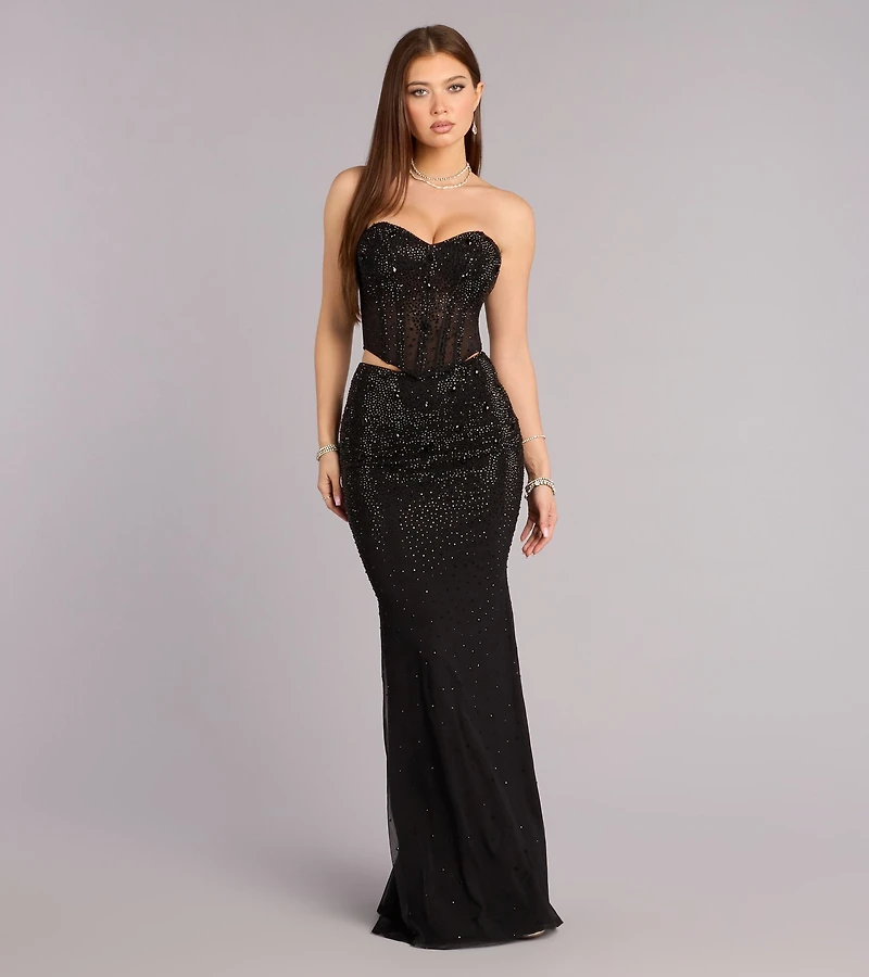 Joanna Rhinestone Two-Piece Formal Set