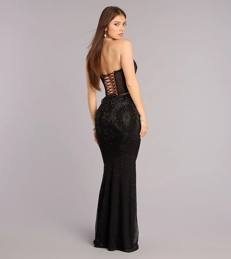 Joanna Rhinestone Two-Piece Formal Set