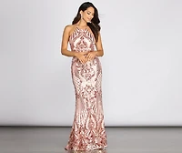 Alissa Formal Two Piece Sequin Dress