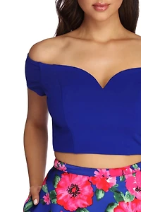 Liz Formal Floral Two Piece Dress