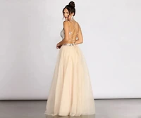 Artemis Sequin Crop Two Piece Tulle Dress