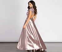 Persephone Formal Satin And Sequin Two-Piece Dress