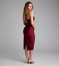 Sweetheart Energy Strapless Midi Dress