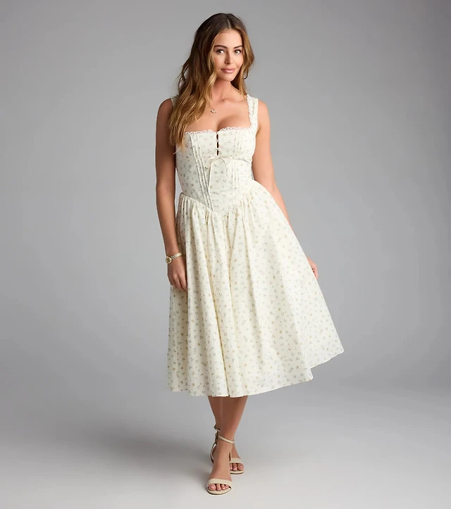 Abercrombie & Fitch Drop-Waist Midi Dress | Arden Fair