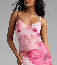 Vacay Muse Floral Mesh Maxi Dress