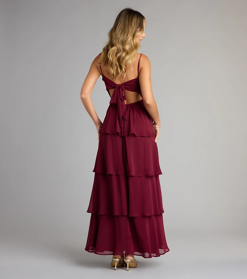 Evening Soirée Chiffon Maxi Dress