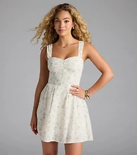 Princess Era Floral Skater Dress