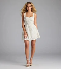 Princess Era Floral Skater Dress