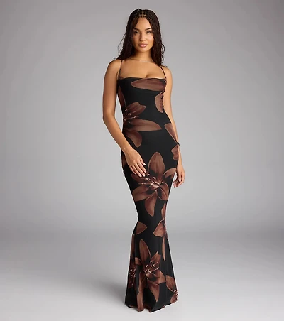 Bloom With Grace Lace-Up Maxi Dress