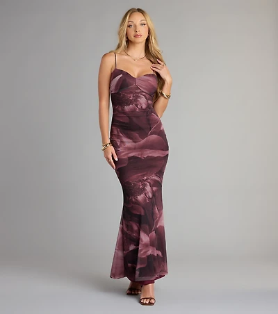 Whirlwind Romance Floral Abstract Maxi Dress