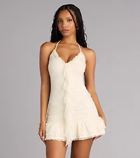 Whispered Romance Lace Mini Dress