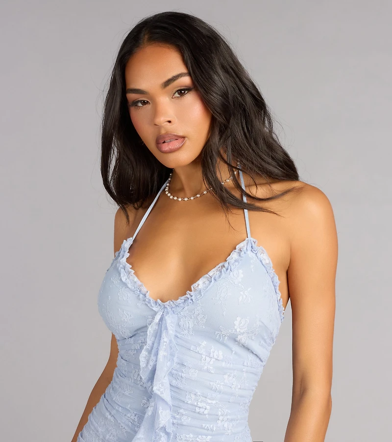 Whispered Romance Lace Mini Dress