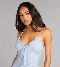 Whispered Romance Lace Mini Dress