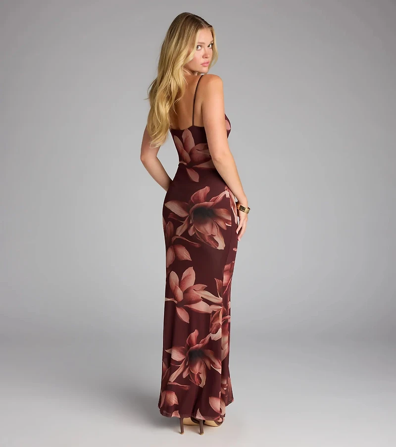 Sweet Talk Floral Mesh Maxi Dress