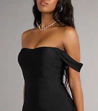 Effortless Charm Off-The-Shoulder Mini Dress