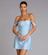 Effortless Charm Off-The-Shoulder Mini Dress