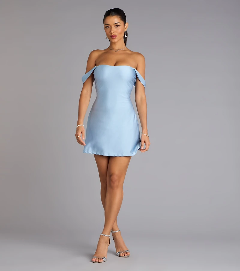 Effortless Charm Off-The-Shoulder Mini Dress