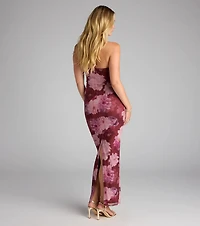 Meet Me Floral Mesh Maxi Dress