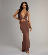 Golden Hour Goddess Cutout Maxi Dress