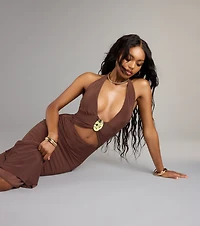 Golden Hour Goddess Cutout Maxi Dress