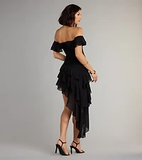 Drama Me Softly Ruffle Chiffon Mini Dress