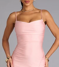 Sleek And Smooth High Slit Midi Dress