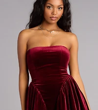 Flirty Luxe Velvet Skater Dress