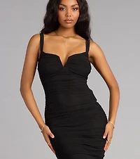 Defined And Divine Mesh Midi Dress