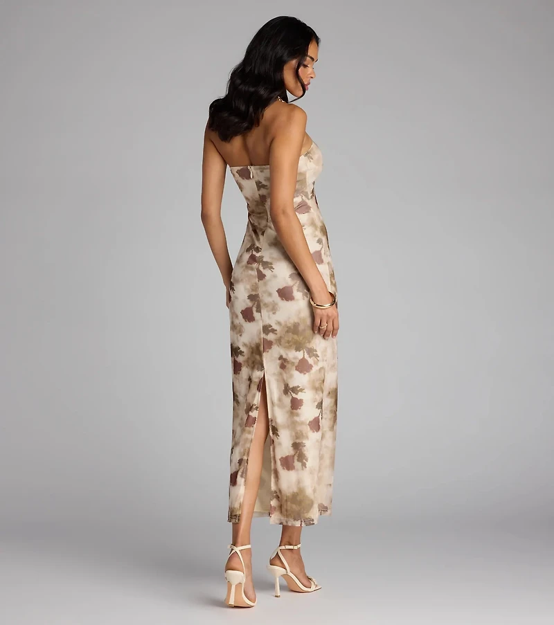 Flirt Full Bloom Floral Midi Dress