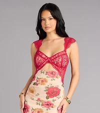 Blossom Beauty Floral Lace Maxi Dress