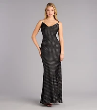 Effortless Allure Satin Polka Dot Maxi Dress