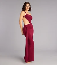 Bold Curve One-Shoulder Maxi Dress