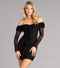 Flirt Alert Mesh Mini Dress