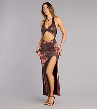 Unforgettable Floral Cutout Maxi Dress