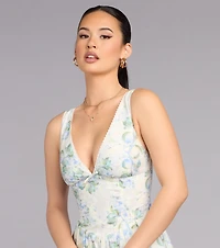 Caught Bloom Skater Mini Dress