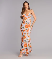Vacay Beauty Strappy Back Floral Maxi Dress