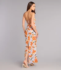 Vacay Beauty Strappy Back Floral Maxi Dress