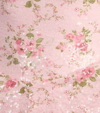 Soft Sparkle Floral Sequin Ruffle Skater Dress