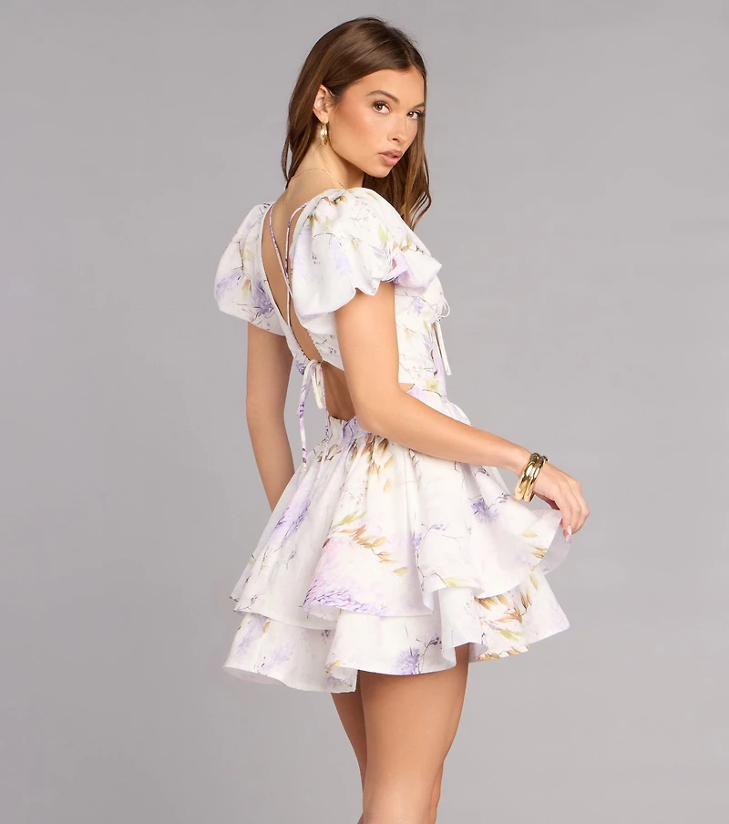 Day Date Floral Mini Dress
