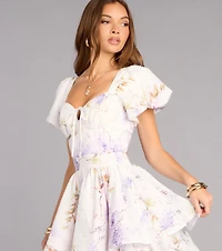 Day Date Floral Mini Dress