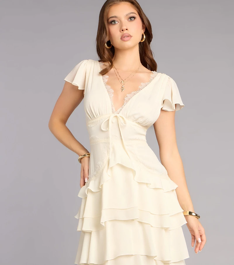 Softly Stolen Moments A-Line Midi Dress