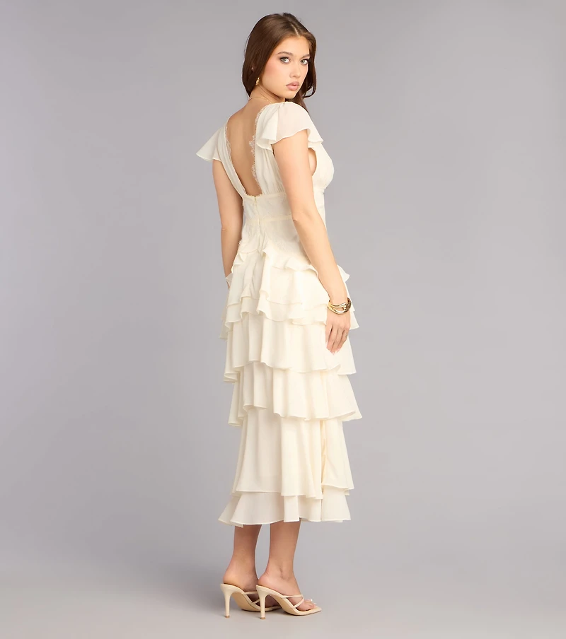 Softly Stolen Moments A-Line Midi Dress