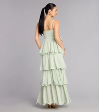 Love Layers Ruffle Chiffon Maxi Dress