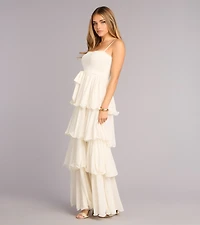 Love Layers Ruffle Chiffon Maxi Dress