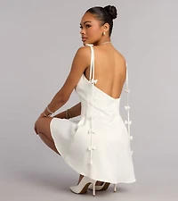 Something Sweet And Chic Bow Mini Dress