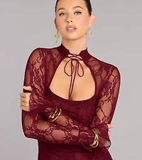 Got The Romance Lace Bodycon Mini Dress