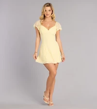 Soft Girl Season Lace A-Line Mini Dress
