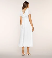 Garden Kisses Flutter Sleeve Midi Dress