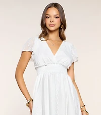 Garden Kisses Flutter Sleeve Midi Dress